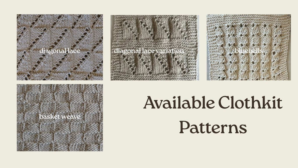 Washcloth Knitting Kit — Learn to Knit with Organic Peruvian Cotton